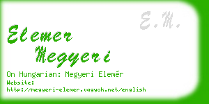 elemer megyeri business card